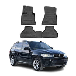 OMAC 3D Tapis de sol pour BMW X5 E70 2006-2013 en caoutchouc Noir