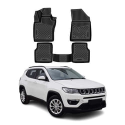 Tapis de sol pour Jeep Compass 2018-2025 en caoutchouc TPE 3D Noir 4Pcs