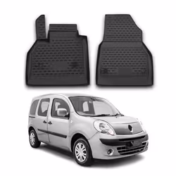 Tapis de Sol pour Renault Kangoo 2008-2021 1ère rangée Caoutchouc Noir