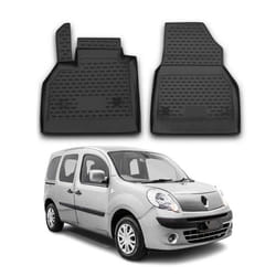 Tapis de Sol pour Renault Kangoo 2008-2021 1ère rangée Caoutchouc Noir