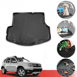 Tapis de coffre pour Dacia Duster 2010-2018 en TPE noir