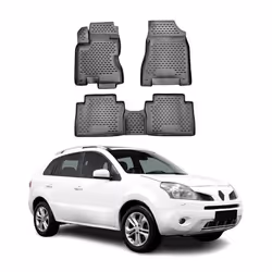 OMAC Tapis de sol pour Renault Koleos 2008-2016 sur mesure en caoutchouc Noir