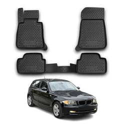 OMAC 3D Tapis de sol pour BMW Série 1 E87 HB 5 portes 2004-2011 Caoutchouc Noir