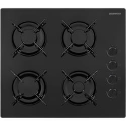 Plaque de cuisson à gaz - DAEWOO - 4 foyers - 60 cm - BH6GKR40BNL - Noir