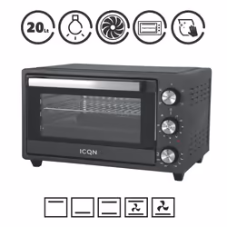ICQN Icqn-20lt-Black 20 L 1500 W Noir Grill