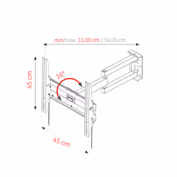 Ultimate RX-1000 support pour téléviseur 55" Noir