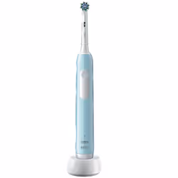 Oral-B Pro 1 Cross Action, Adulte, Brosse à dents rotative, Soin quotidien, Sensible, Blanchiment, Bleu, Blanc, 2 min, Bleu