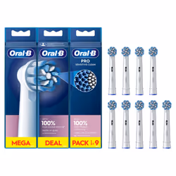 Oral-B Pro Sensitive Clean, 9 pièce(s), Blanc, Extra doux, 49,05 g, 180 mm, 18 mm