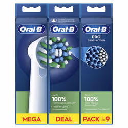 Oral-B CrossAction, 9 pièce(s), Blanc, Oral-B, CrossAction