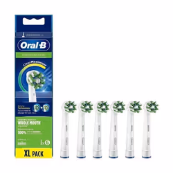 Recharges de brosse à dents électrique Oral-B CrossAction Clean 6 unités en paquets de 2 technologie Clean Maximiser