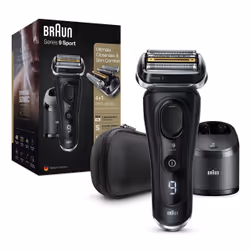 Braun Series 9 9352cc Sport Rasoir à grille Tondeuse Noir, Gris