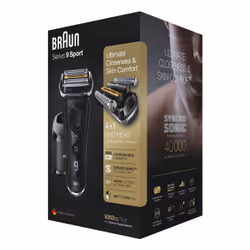 Braun Series 9 9352cc Sport Rasoir à grille Tondeuse Noir, Gris
