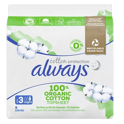 Always Ultra Cotton Protection Night Serviette hygiénique 8 pièce(s)