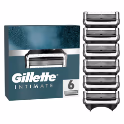 Gillette INTIMATE, Hommes, Gillette, Aluminium, Noir, 6 pièce(s)