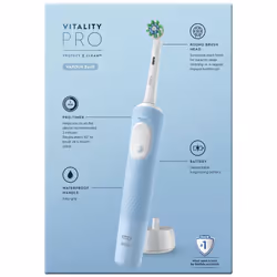 Oral-B Vitality Pro Adulte Brosse à dents rotative oscillante Bleu - Vue supplémentaire 8