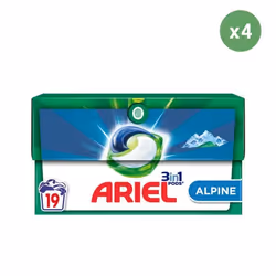 4x19 Pods Alpine, Lessive En Capsules Ariel
