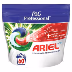 ARIEL - Lessive ultra détachante en dosettes - 60 capsules