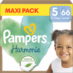 Un bébé au sec est un bébé heureux. Les couches jetables Pampers Harmonie Size 5 assurent le confort de votre enfant de jour ...
