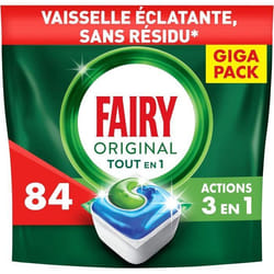 Fairy Original Tablettes Lave-vaisselle All In One Regular 84 Capsules