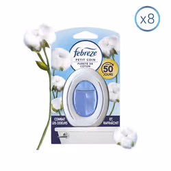 8 Desodorisants en Continu Pureté de Coton, Febreze  Petit Coin