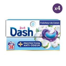 4x28 Pods Fraicheur de Coton - Lessive en Capsules Dash