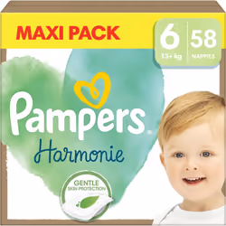 Les couches jetables Pampers Harmonie garantissent à votre enfant confort et protection parfaite de sa peau sensible. Elles s ...