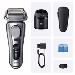 Braun Series 9 Pro+ 9667CC Rasoir à grille Tondeuse Argent - Vue supplémentaire 3