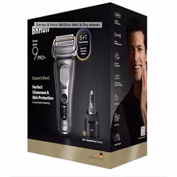 Braun Series 9 Pro+ 9655cc Rasoir à grille Tondeuse Gris - Vue supplémentaire 3