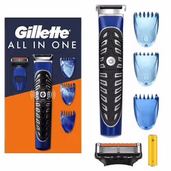 Tondeuse - Gillette - Kit Barbe 4 en 1 - Étanche - 1 Lame ProGlide - 3 Sabots Inclus