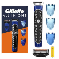 Tondeuse - Gillette - Kit Barbe 4 en 1 - Étanche - 1 Lame ProGlide - 3 Sabots Inclus