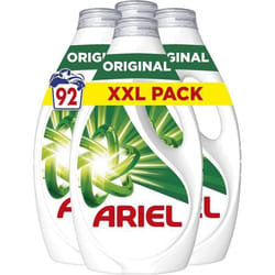 Ariel Lessive Liquide92 LavagesOriginalAction détachante en 1 seul lavagefabriqué en France