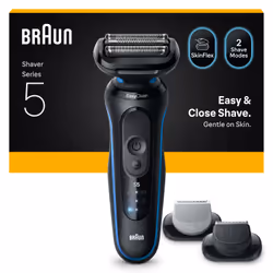 Braun Series 5 52-B1650S Rasoir à Grille Wet & Dry Bleu avec Tondeuse - Vue supplémentaire 3