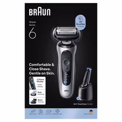 Braun Series 6 62-S7650cc Rasoir à grille Tondeuse Argent - Vue supplémentaire 3