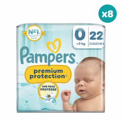 8x22 Couches Premium - Taille 0 - Pampers