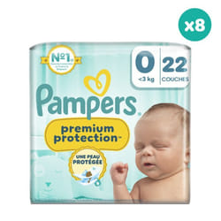 8x22 Couches Premium - Taille 0 - Pampers