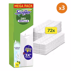 3x72 Lingettes Balai Parfum Febreze - Swiffer