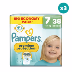 3x38 Couches Premium - Taille 7 - Pampers