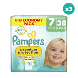 3x38 Couches Premium - Taille 7 - Pampers