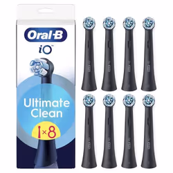 Brossette ORAL-B - iO refills Ultimate Clean - Pack de 8 - Noir