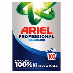 ARIEL - Lessive en poudre professionnelle - 100 lavages