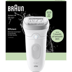 Épilateur électrique - BRAUN - SE7-011 - 2 modes - 40 min - Étanche - Blanc