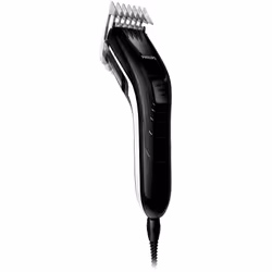 Philips Tondeuse à cheveux familiale avec lames en acier inoxydable, Noir, Blanc, 3 mm, 2,1 cm, 4,1 cm, Secteur, 4,1 cm