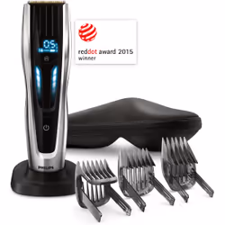 Philips HAIRCLIPPER Series 9000 Tondeuse à cheveux, lames en titane, sabots motorisés, Noir, Argent, 0,5 mm, 4,2 cm, 4,1 cm,  ...