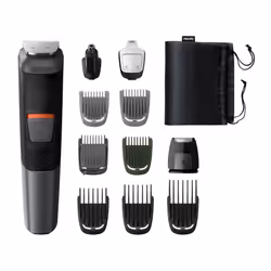 Philips MULTIGROOM Series 5000 MG5730/15 11-en-1 Visage, Cheveux et Corps, Noir, Gris, Rectangle, Barbe, Oreille, Sourcil, Mo ...