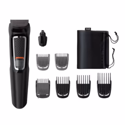 Philips MULTIGROOM Series 3000 MG3730/15 8-en-1 Visage et Cheveux, Noir, Rectangle, Barbe, Oreille, Moustache, Nez, Acier ino ...