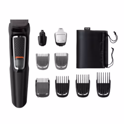 Philips MULTIGROOM Series 3000 MG3740/15 9-en-1 Visage et Cheveux, Noir, Rectangle, Barbe, Oreille, Sourcil, Moustache, Nez,  ...
