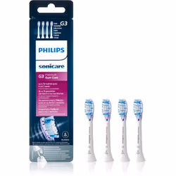 Philips G3 Premium Gum Care HX9054/17 Lot de 4 + blanc + têtes de brosse soniques, 4 pièce(s), Blanc, Doux, Caoutchouc
