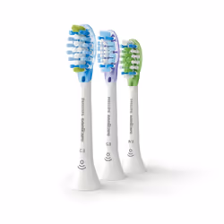 Philips Sonicare Lot de brosses à dents standard HX9073/07, 3 pièce(s), Blanc, Moyen, Caoutchouc