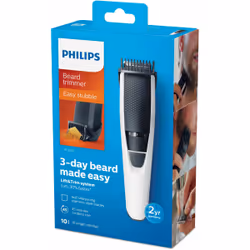 Philips BEARDTRIMMER Series 3000 BT3206/13 tondeuse à barbe Batterie 10 1 cm Noir, Argent - Vue supplémentaire 2