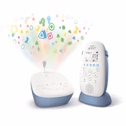 Philips AVENT SCD735/26, 330 m, Numérique, 50 m, 330 m, Radio, Bleu, Blanc
